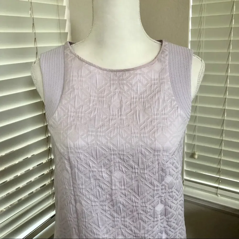J.Crew Shift Dress Women’s XS Lilac Textured Sleeveless Zipper Pocket Career